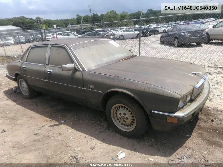 1988 Jaguar Xj6 VIN: SAJHV1648JC540850 Lot: 42548351