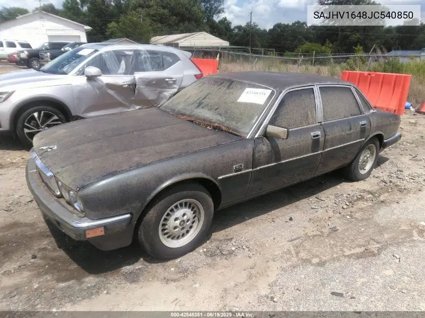 1988 Jaguar Xj6 VIN: SAJHV1648JC540850 Lot: 42548351