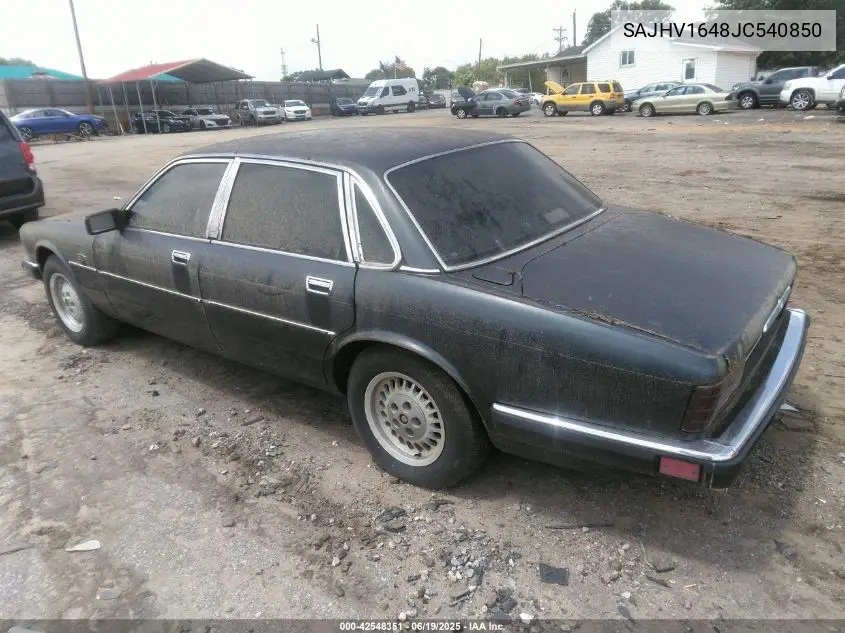 1988 Jaguar Xj6 VIN: SAJHV1648JC540850 Lot: 42548351