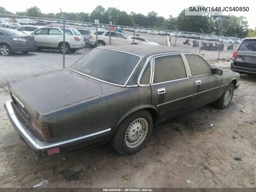 1988 Jaguar Xj6 VIN: SAJHV1648JC540850 Lot: 42548351