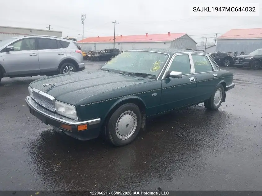 1991 Jaguar Xj6 Sovereign VIN: SAJKL1947MC644032 Lot: 12296621