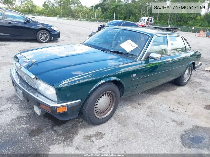 1991 Jaguar Xj6 Sovereign VIN: SAJHY1747MC647169 Lot: 42537165