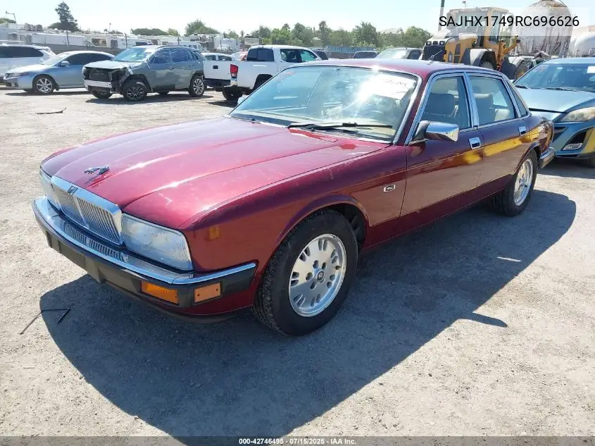 1994 Jaguar Xj6 VIN: SAJHX1749RC696626 Lot: 42746495