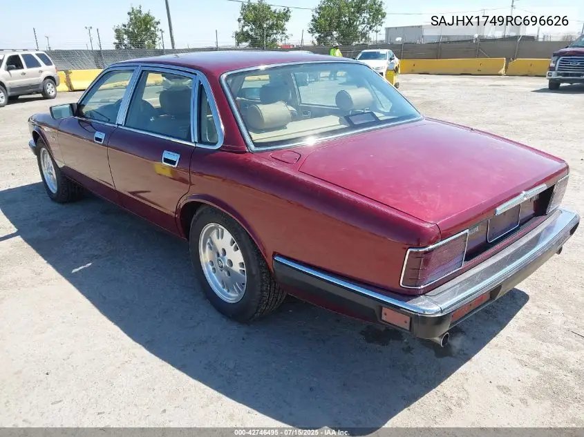1994 Jaguar Xj6 VIN: SAJHX1749RC696626 Lot: 42746495