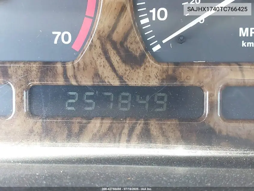 1996 Jaguar Xj6 VIN: SAJHX1740TC766425 Lot: 42758458