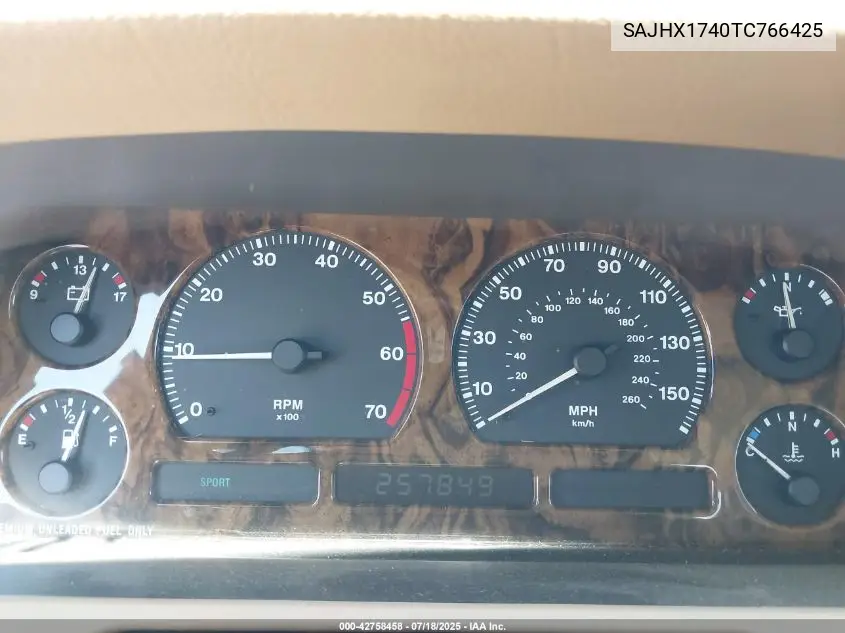 1996 Jaguar Xj6 VIN: SAJHX1740TC766425 Lot: 42758458