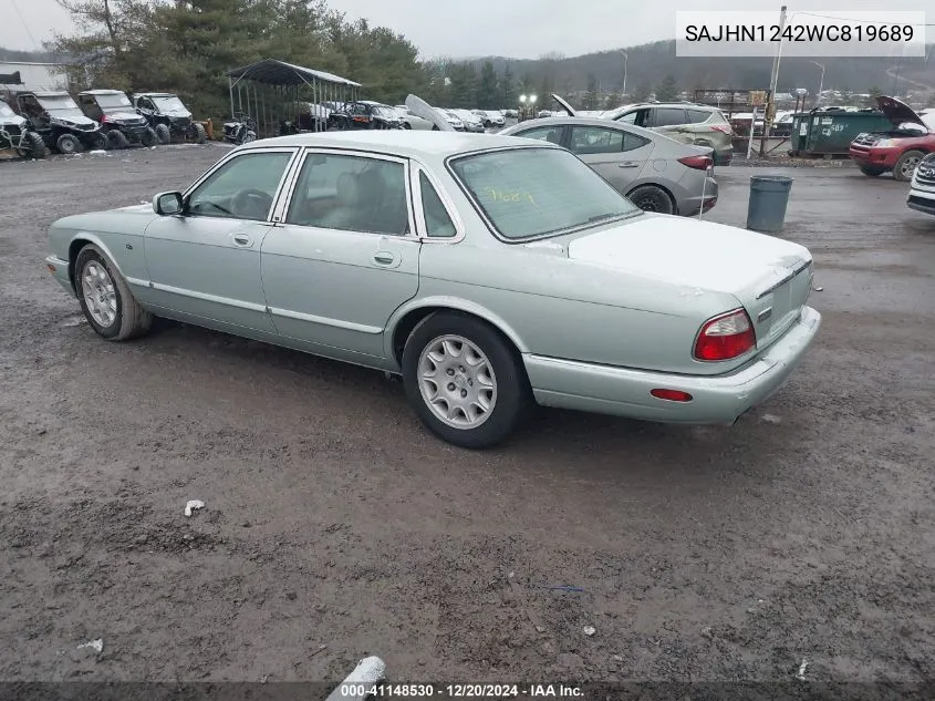 1998 Jaguar Xj Series Sedan VIN: SAJHN1242WC819689 Lot: 41148530