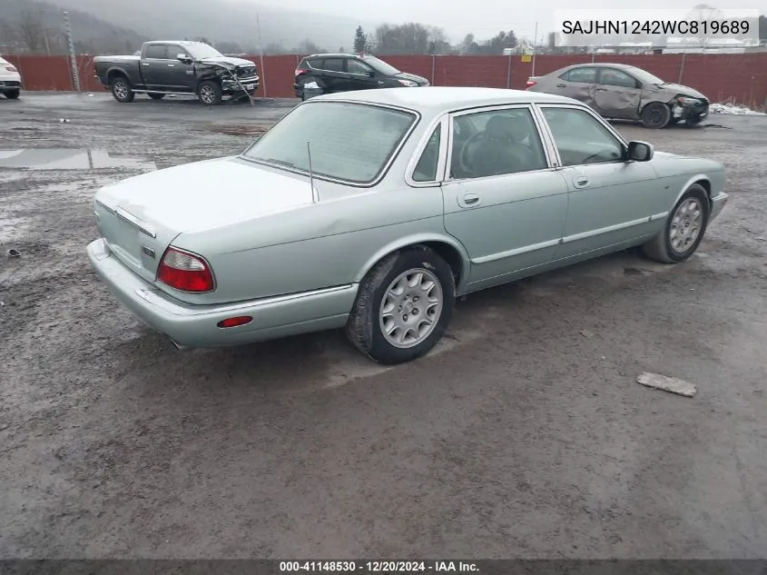 1998 Jaguar Xj Series Sedan VIN: SAJHN1242WC819689 Lot: 41148530