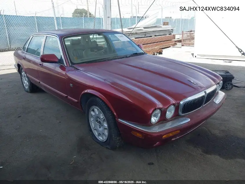 1998 Jaguar Xj8 VIN: SAJHX124XWC834094 Lot: 42266856