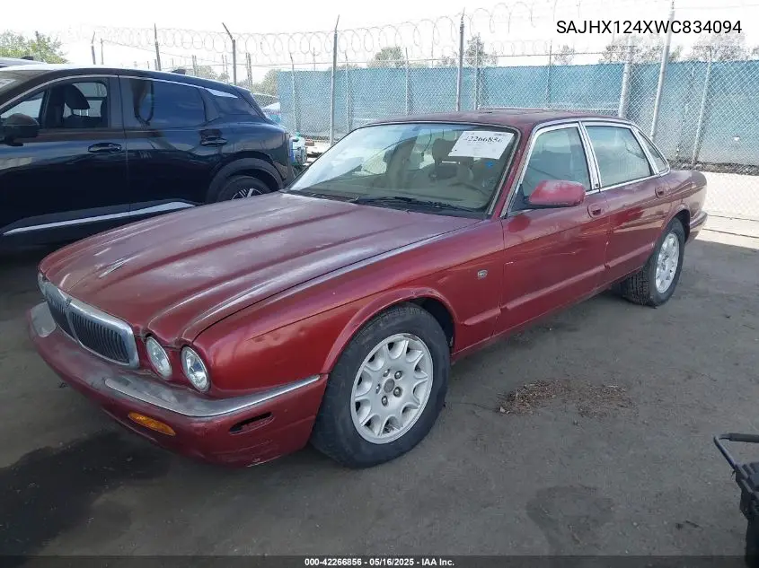 1998 Jaguar Xj8 VIN: SAJHX124XWC834094 Lot: 42266856