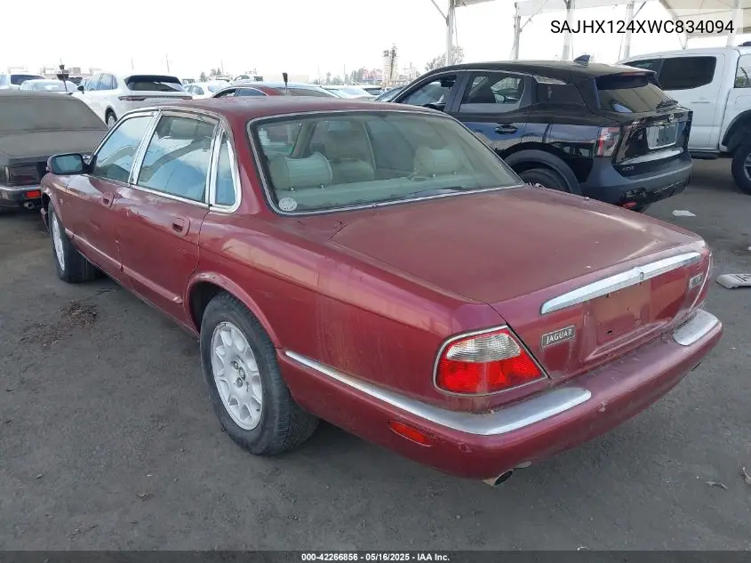1998 Jaguar Xj8 VIN: SAJHX124XWC834094 Lot: 42266856
