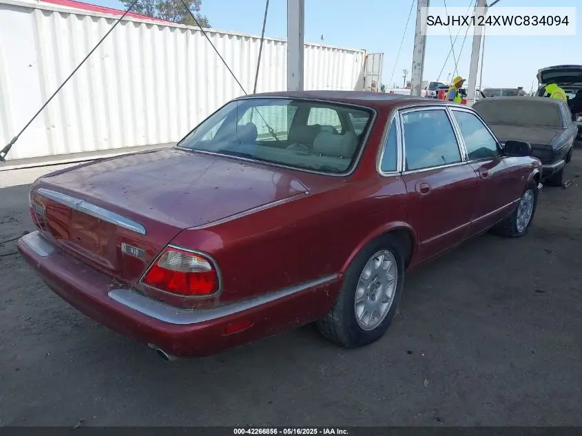 1998 Jaguar Xj8 VIN: SAJHX124XWC834094 Lot: 42266856