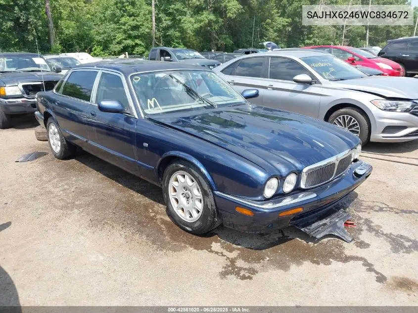 1998 Jaguar Xj8 L VIN: SAJHX6246WC834672 Lot: 42561020