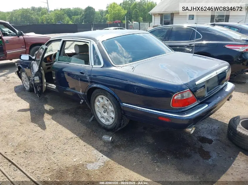 1998 Jaguar Xj8 L VIN: SAJHX6246WC834672 Lot: 42561020