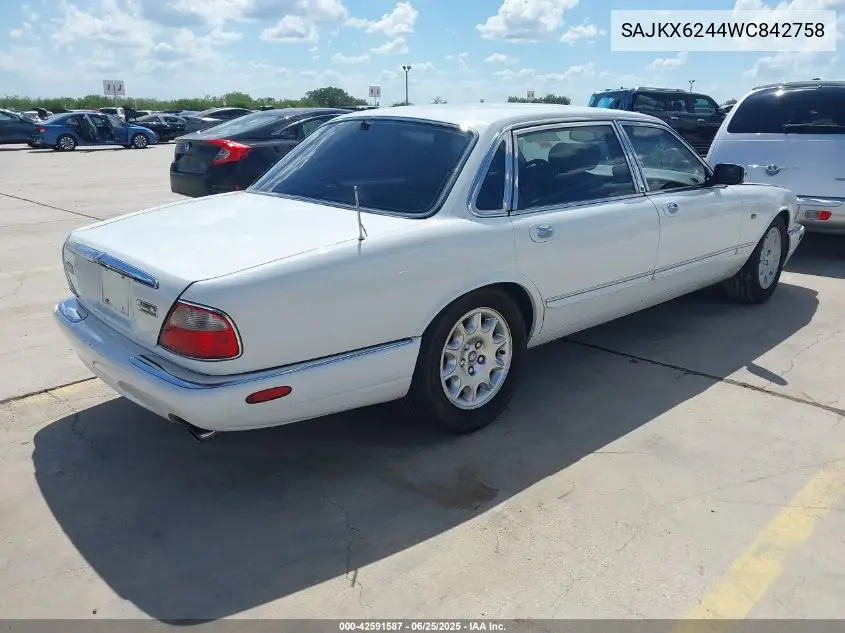 1998 Jaguar Xj8 Vanden Plas VIN: SAJKX6244WC842758 Lot: 42591587