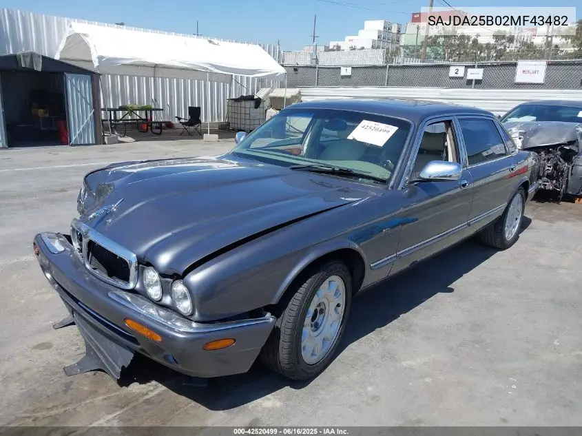 2002 Jaguar Xj8 Super V8 VIN: SAJDA25B02MF43482 Lot: 42520499