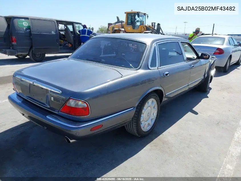 2002 Jaguar Xj8 Super V8 VIN: SAJDA25B02MF43482 Lot: 42520499