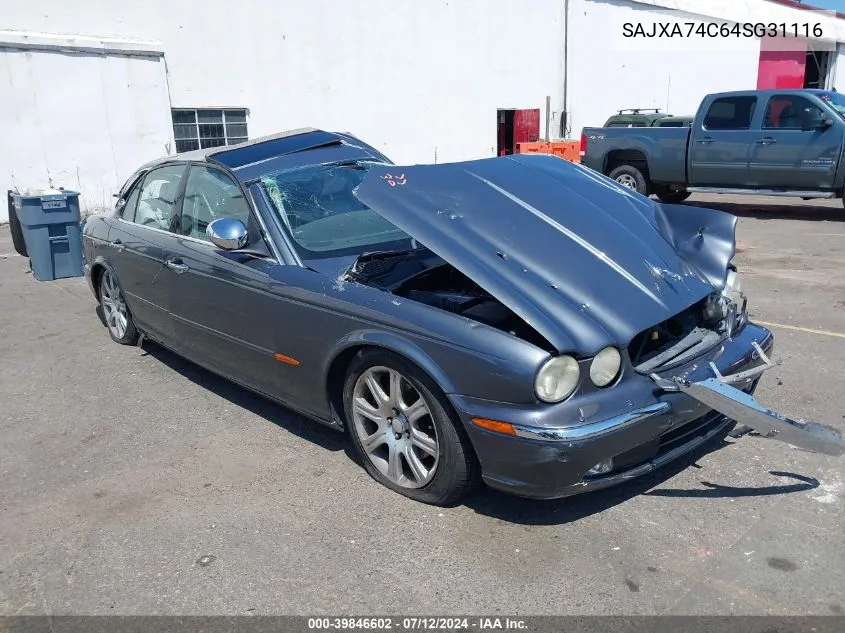 2004 Jaguar Xj Series VIN: SAJXA74C64SG31116 Lot: 39846602