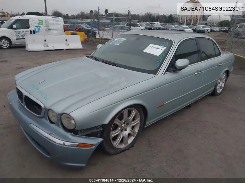 2004 Jaguar Xj Xj8 VIN: SAJEA71C84SG02230 Lot: 41184814