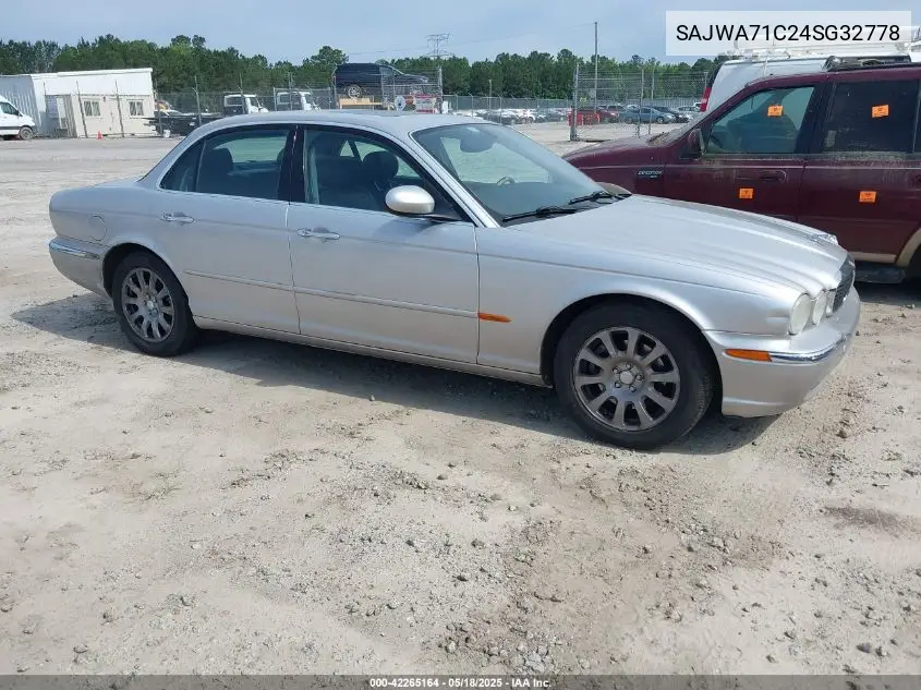 2004 Jaguar Xj Xj8 VIN: SAJWA71C24SG32778 Lot: 42265164