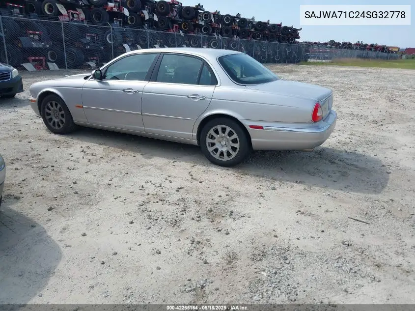 2004 Jaguar Xj Xj8 VIN: SAJWA71C24SG32778 Lot: 42265164