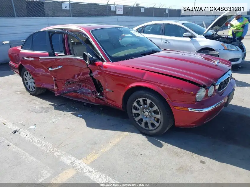 2004 Jaguar Xj Xj8 VIN: SAJWA71CX4SG31281 Lot: 42514566