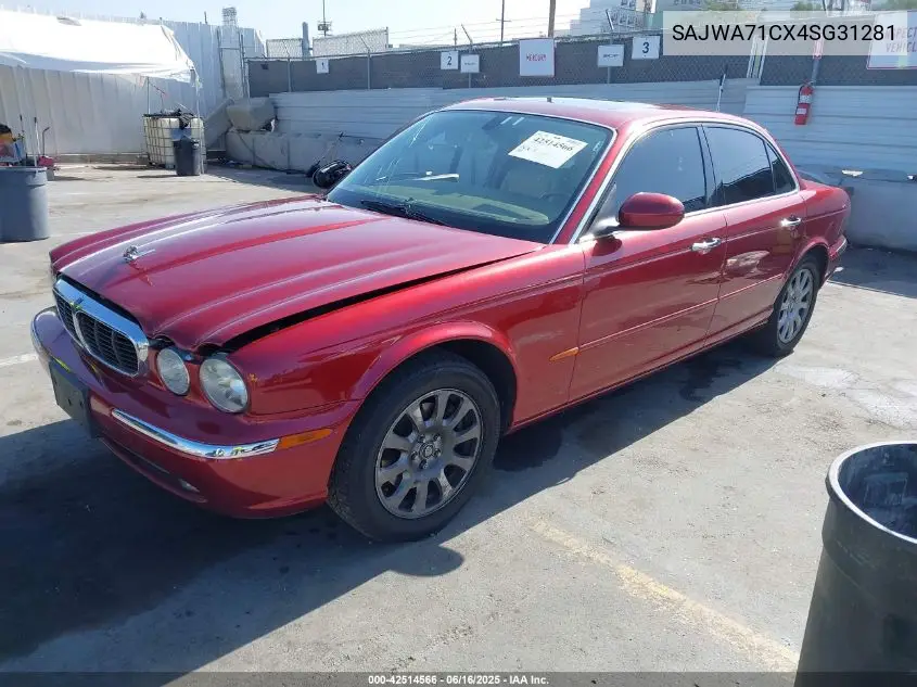 2004 Jaguar Xj Xj8 VIN: SAJWA71CX4SG31281 Lot: 42514566