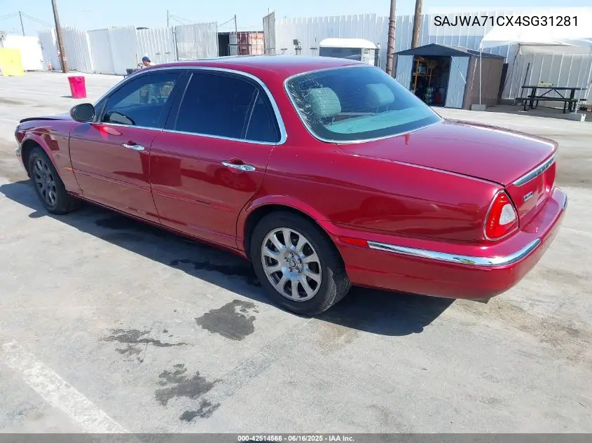 2004 Jaguar Xj Xj8 VIN: SAJWA71CX4SG31281 Lot: 42514566