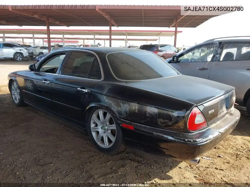 2004 Jaguar Xj Xj8 VIN: SAJEA71CX4SG02780 Lot: 42719531