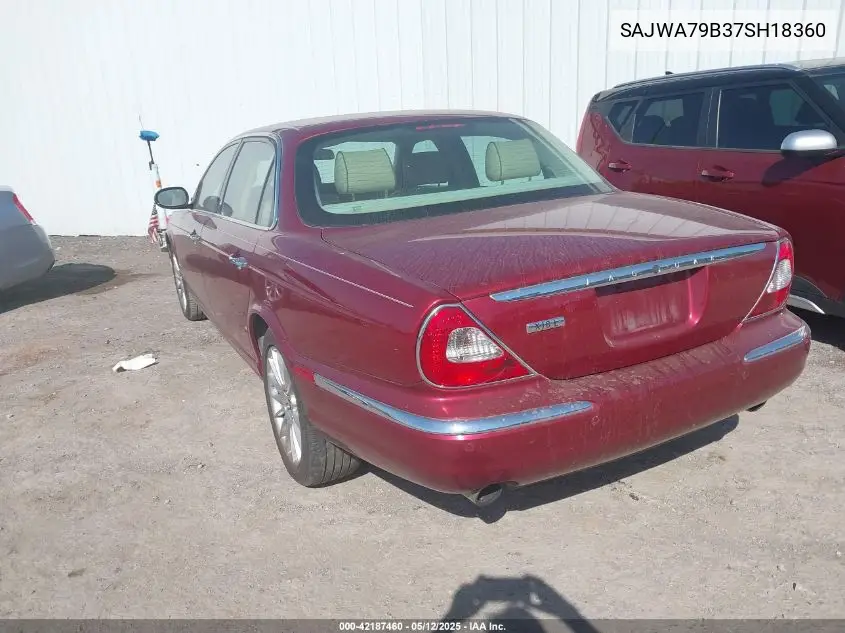 2007 Jaguar Xj Xj8 L VIN: SAJWA79B37SH18360 Lot: 42187460