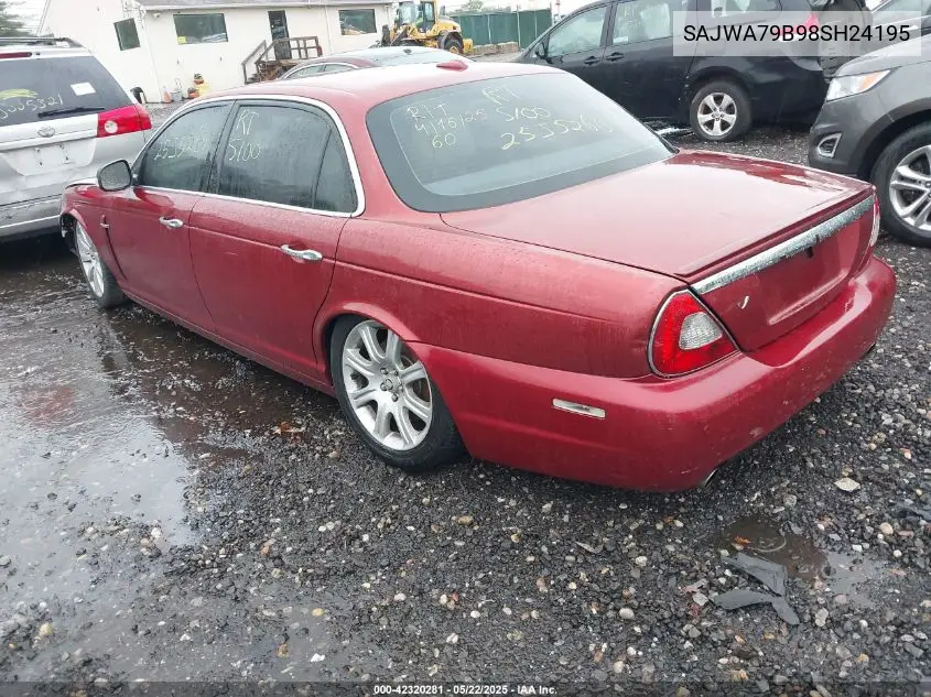 2008 Jaguar Xj Xj8 L VIN: SAJWA79B98SH24195 Lot: 42320281