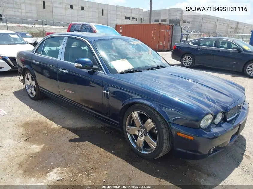 2009 Jaguar Xj Xj8 VIN: SAJWA71B49SH31116 Lot: 42619441