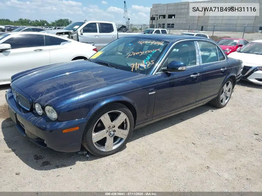 2009 Jaguar Xj Xj8 VIN: SAJWA71B49SH31116 Lot: 42619441