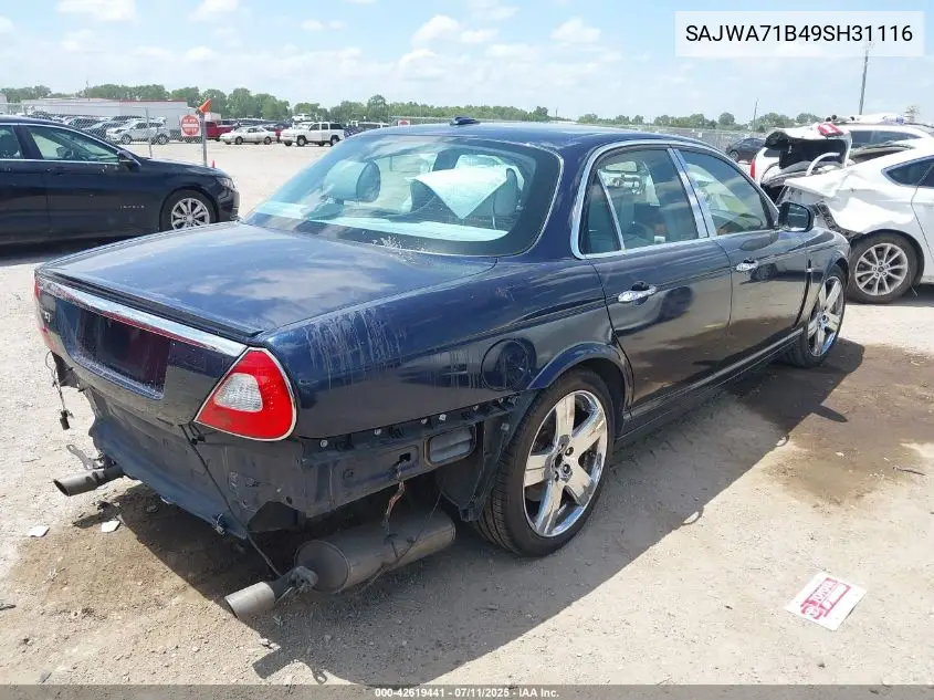 2009 Jaguar Xj Xj8 VIN: SAJWA71B49SH31116 Lot: 42619441