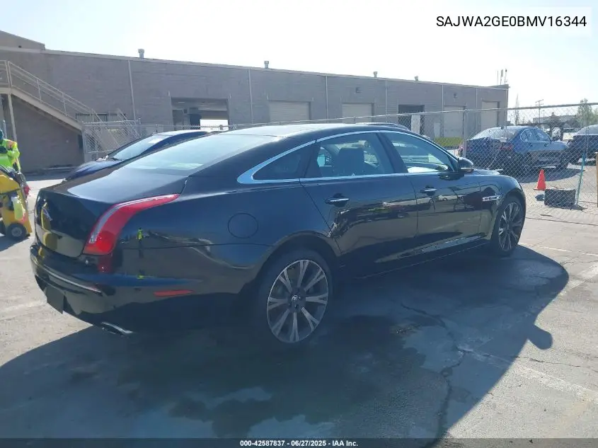 2011 Jaguar Xj Xjl Supercharged VIN: SAJWA2GE0BMV16344 Lot: 42587837