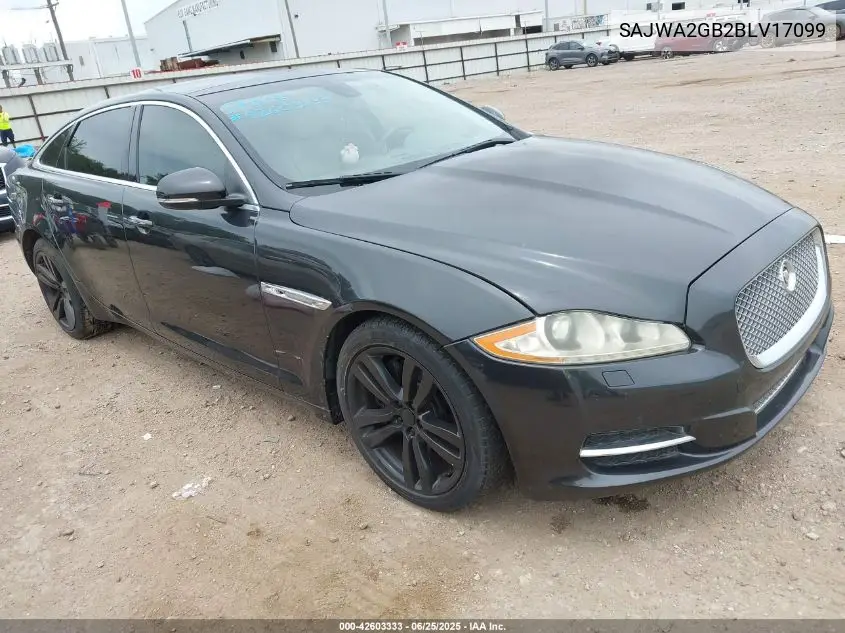 2011 Jaguar Xj Xjl VIN: SAJWA2GB2BLV17099 Lot: 42603333