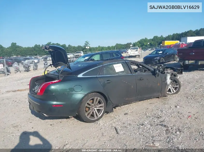2011 Jaguar Xj Xjl VIN: SAJWA2GB0BLV16629 Lot: 42622487