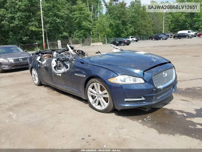 2011 Jaguar Xj Xjl VIN: SAJWA2GB6BLV12651 Lot: 42628635
