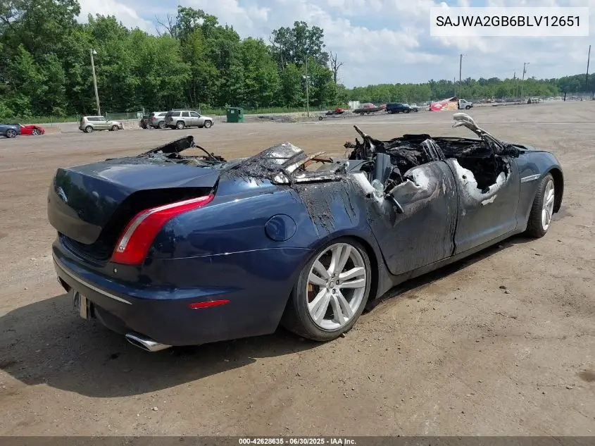 2011 Jaguar Xj Xjl VIN: SAJWA2GB6BLV12651 Lot: 42628635