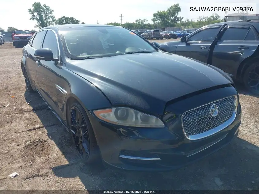 2011 Jaguar Xj Xjl VIN: SAJWA2GB6BLV09376 Lot: 42736045