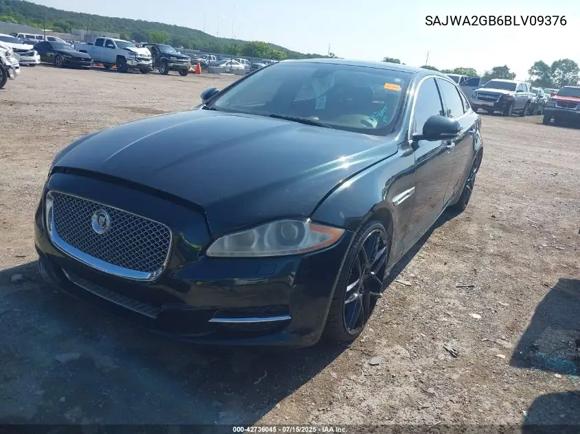 2011 Jaguar Xj Xjl VIN: SAJWA2GB6BLV09376 Lot: 42736045