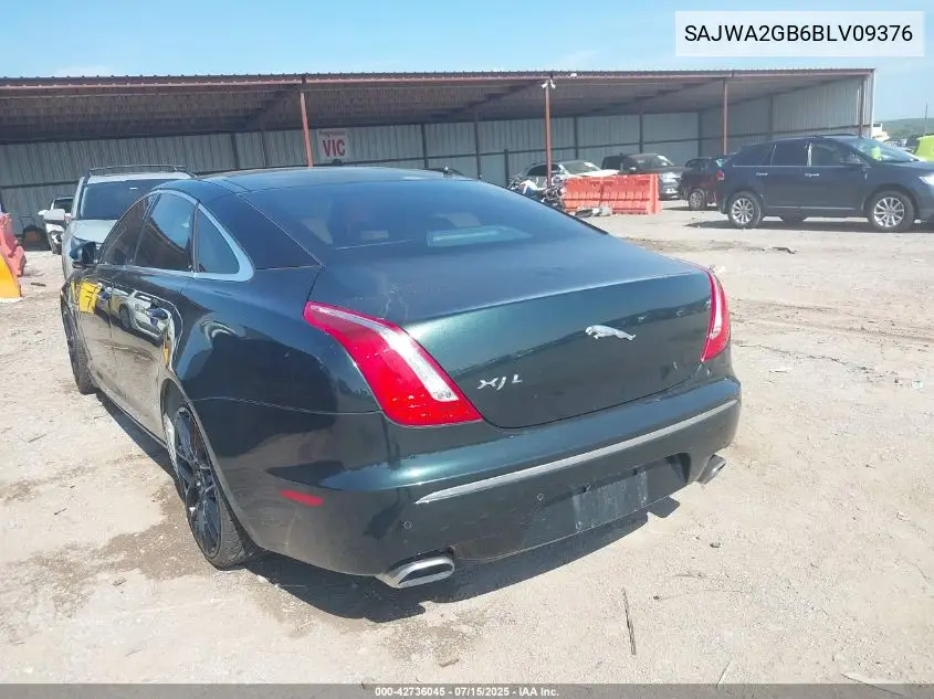 2011 Jaguar Xj Xjl VIN: SAJWA2GB6BLV09376 Lot: 42736045