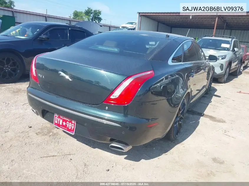 2011 Jaguar Xj Xjl VIN: SAJWA2GB6BLV09376 Lot: 42736045