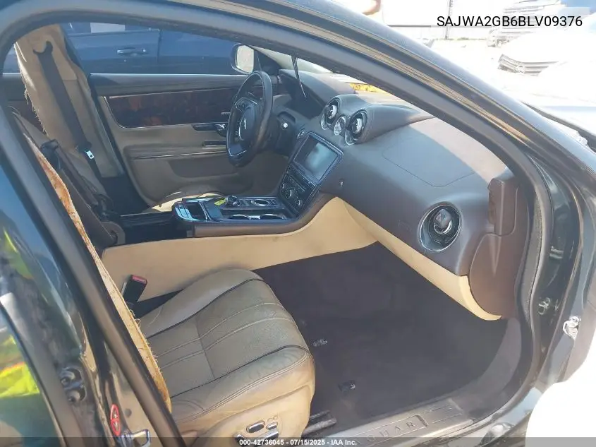 2011 Jaguar Xj Xjl VIN: SAJWA2GB6BLV09376 Lot: 42736045