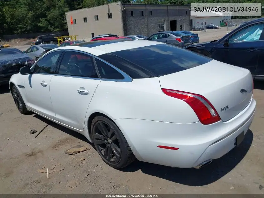 2012 Jaguar Xj Xjl Portfolio VIN: SAJWA2GB1CLV34946 Lot: 42783203