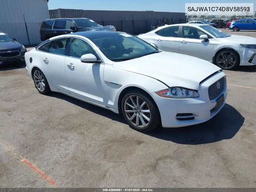 2013 Jaguar Xj VIN: SAJWA1C74D8V58593 Lot: 42660691
