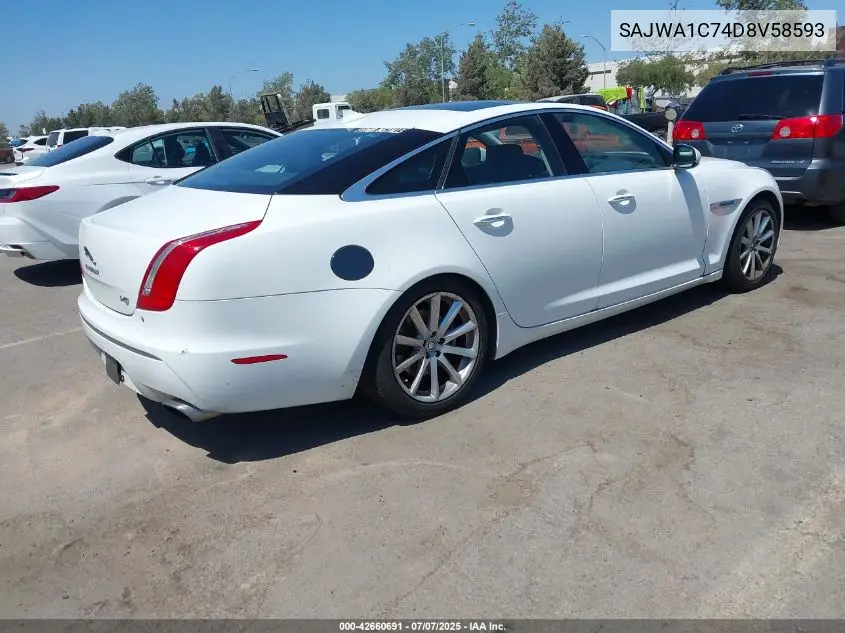 2013 Jaguar Xj VIN: SAJWA1C74D8V58593 Lot: 42660691