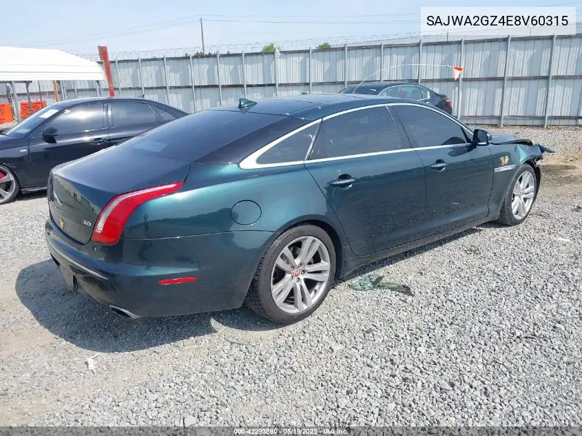 2014 Jaguar Xj Xjl Portfolio VIN: SAJWA2GZ4E8V60315 Lot: 42293880