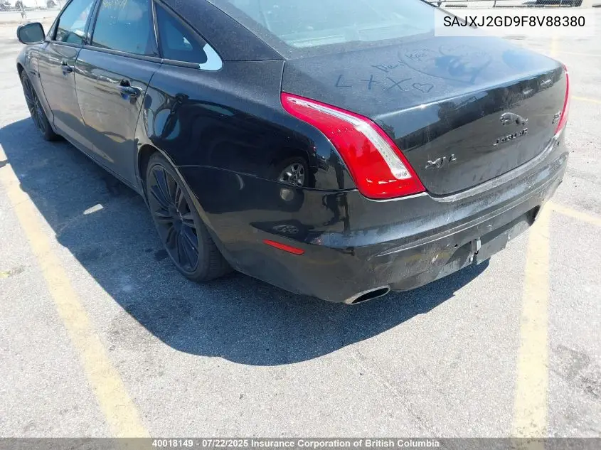 2015 Jaguar Xjl VIN: SAJXJ2GD9F8V88380 Lot: 40018149