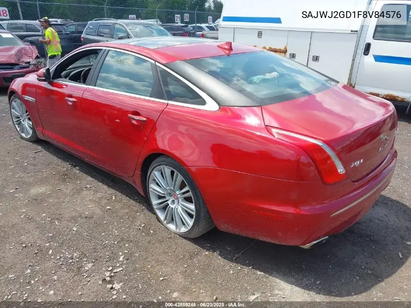 2015 Jaguar Xj Xjl Portfolio VIN: SAJWJ2GD1F8V84576 Lot: 42559246